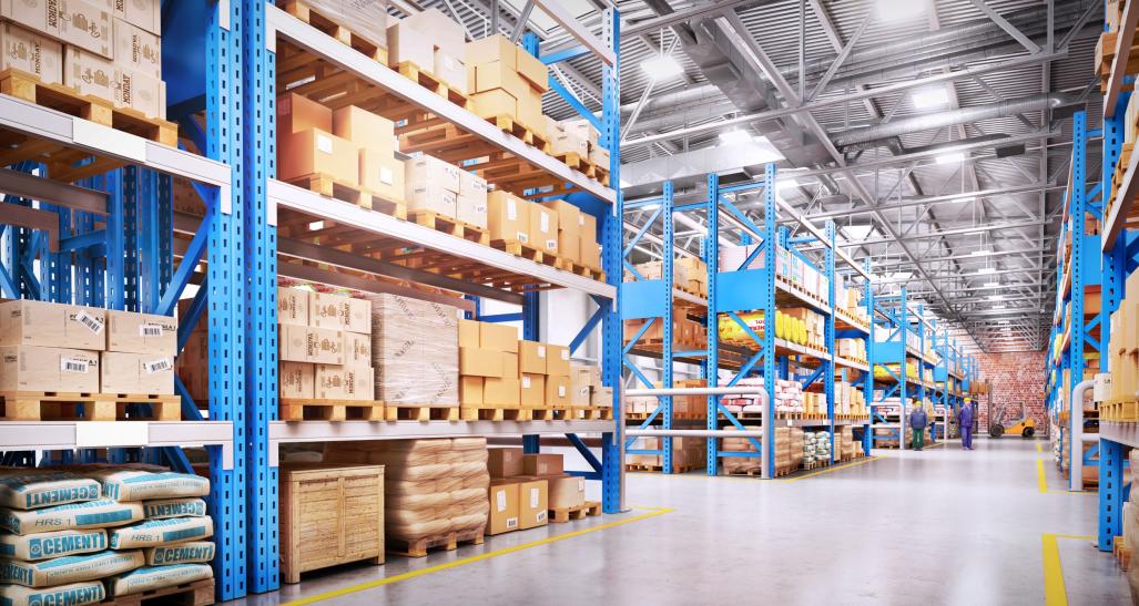 close up shot of an amazon warehouse