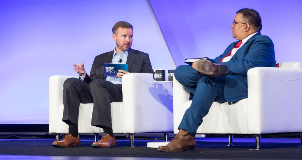 Christian Beckner and Nitin Natarajan speaking at NRF PROTECT.
