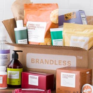 Boxes and bottles from Brandless