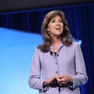 captain Tammie jo Schults speaks at NRF Protect about her work with Southwest airlines