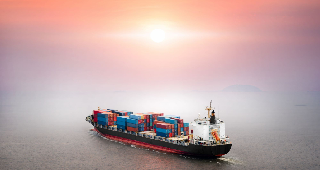 A ship carrying containers.