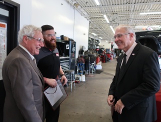 Steve Chabot, R-Ohio (right) speaks with John Marshall (left) and employee.