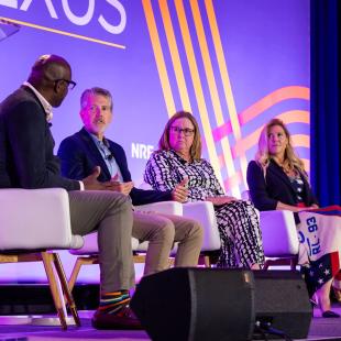 Martin Gilliard, Grant Anderson, Karen Etzkorn and Janet Sherlock at NRF Nexus 2023.