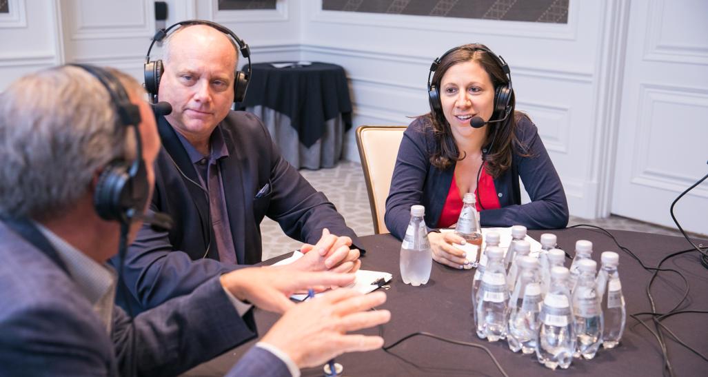 GfK reps recording Retail Gets Real podcast