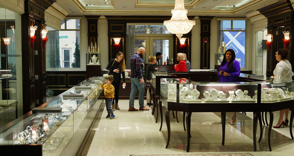 In-store at Dominion Jewelers in Nothern Virginia.
