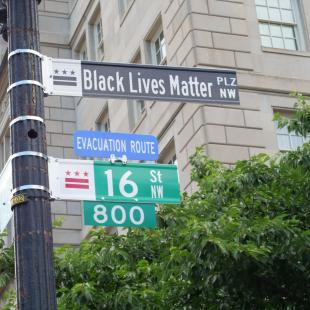 Black Lives Matter Plaza Sign