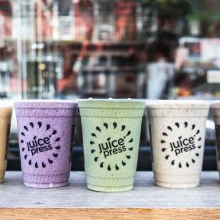 four smoothies at Juice Press NYC location