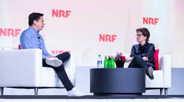Kara Swisher speaking with Ben Silbermann at NRF 2020