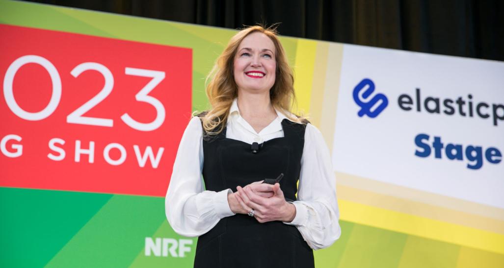 Kate Ancketill speaking at NRF 2023: Retail's Big Show.
