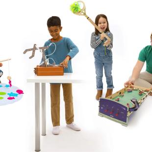 Kids play with KiwiCo products