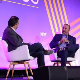 Paul Miller and Amit Chetal speaking at NRF Nexus 2023.