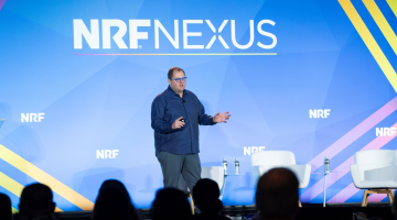 Jason “Retailgeek” Goldberg speaking at NRF Nexus 2024.