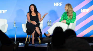 Rachel Frederick speaking at NRF Nexus.