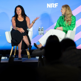 Rachel Frederick speaking at NRF Nexus.