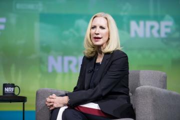 Under Armour CEO Stephanie Linnartz at NRF 2024: Retail's Big Show.