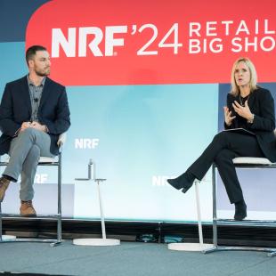 Jane Ewing and David Guggina at NRF Supply Chain 360 Summit.