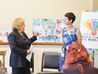 Frances Holuba, Rep. Ileana Ros Lehtinen (left) and ModCloth Founder Susan Koger.