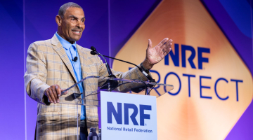 ESPN football analyst Herm Edwards at NRF PROTECT 2024.