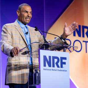 ESPN football analyst Herm Edwards at NRF PROTECT 2024.