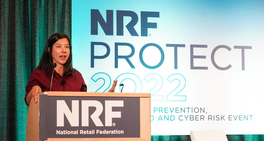 Jillian Peterson presents at NRF PROTECT