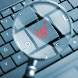Picture displaying a magnifying glass and keyboard