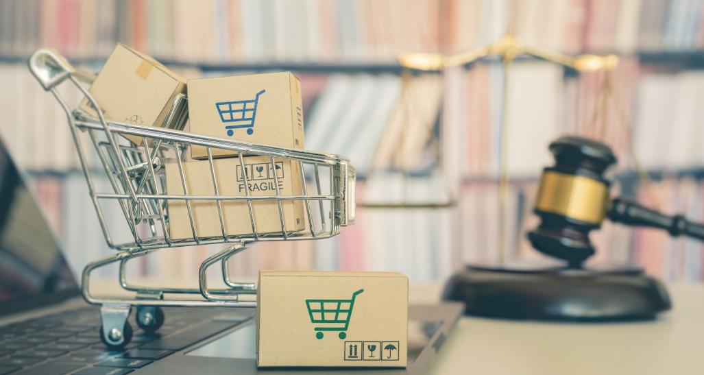 graphic symbolizing retail law