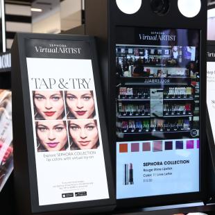 Photo of Sephora store interactive display