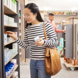 A woman shopping.