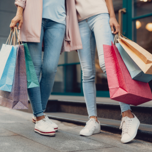 Mother and daughter shopping