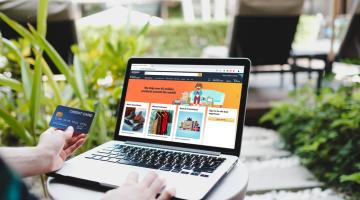 Shopping online at Amazon