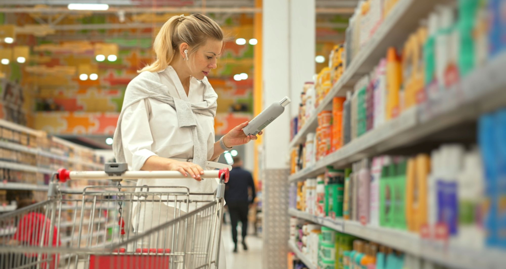 A woman shopping.