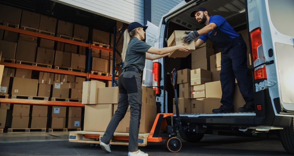 Individuals working on delivery.