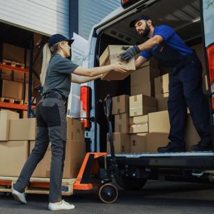 Individuals working on delivery.